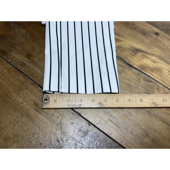 Anthropologie Pants Size 8 The Essential Slim Striped Button Women Pants - Picture 10 of 11